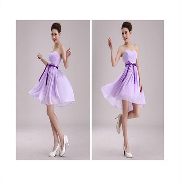 New Style Strip Chiffon A Line Sweetheart Pleated Bridesmaid Dress Cheap Prom Evening Party Dress Wedding Party Guests Wear