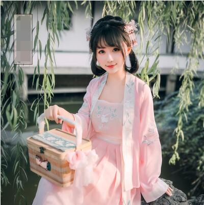 Bridesmaid Dresses improved Ru skirt Han elements three-piece suit Fresh and elegant Han Chinese Clothing Wedding Gown