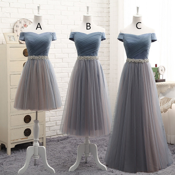 Off Shoulder Bridesmaid Dresses Lace Up In Stock Wedding Party Dresses Lovely Bridesmaid Gowns Fast `