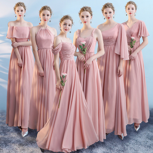 NEW 6 STYLES BRIDESMAIDS WEDDING DRESS FOR PARTY/MARRIAGE FASHION DRESSES HOT SALE bell sleeve FOR DROPSHIPPING