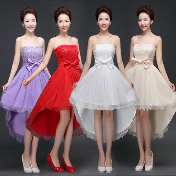 The bride's wedding dress bridesmaid red toast dress cheongsam pregnant women can wear a short length of evening party dress