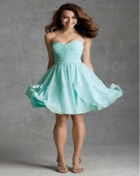 Strapless Sweetheart Short Mint Green Bridesmaid Dresses Short Prom Dress Cheap Bridesmaid Dresses