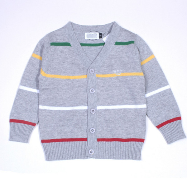 New Grey children clothing Bridesmaid groomsman Wedding dress sweater boys girls long - sleeved sweater cardigan 1-6Y