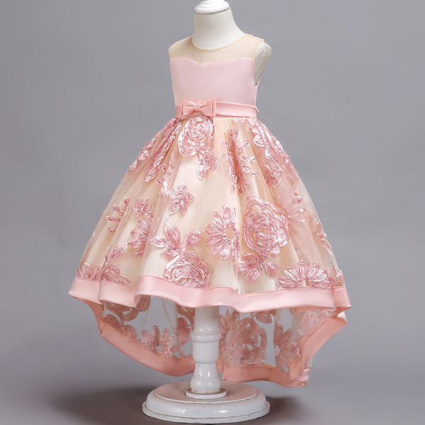 lace Flower Girl Dress 2-10 Years kids Princess Party dresses baby girl clothes elegant sleeveless Wedding Dress Children's clothing