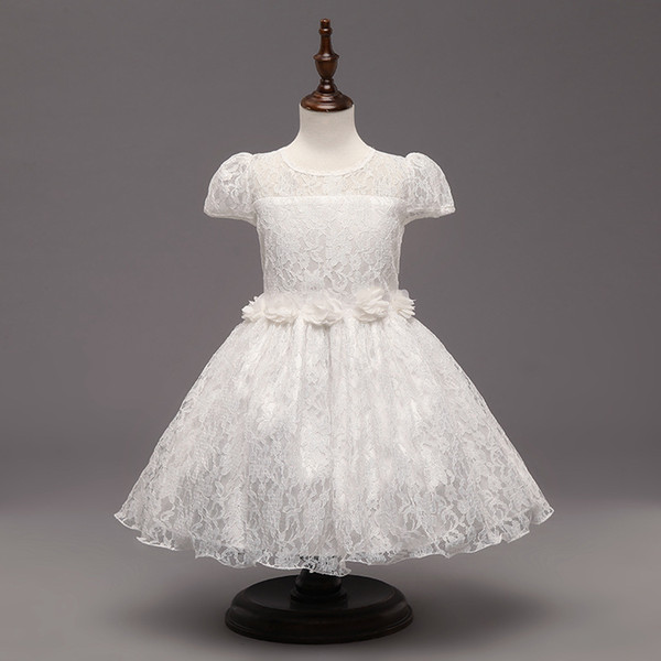 Korean Girl's Dresses Wedding Dress Lace Flower Child Dresses Princess Tutu Dress Fashion Evening Dress Free Shipping C00220