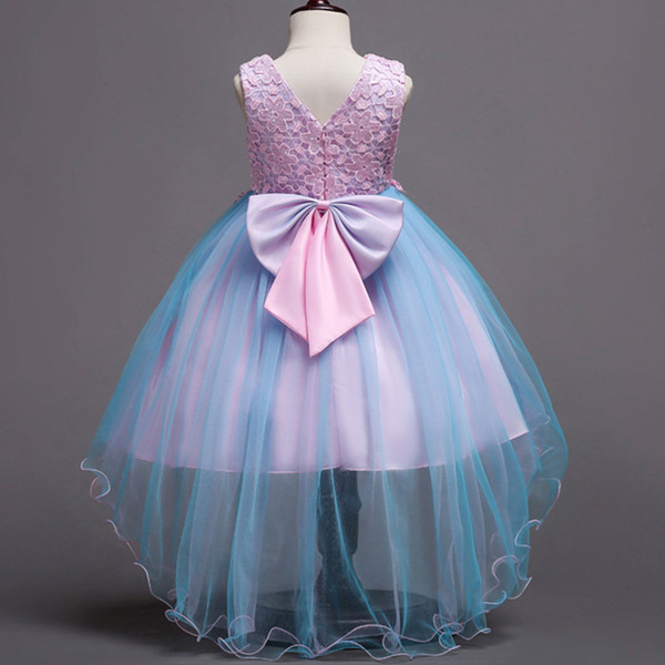 New Flower Girl Dress 2019 Summer Children's Clothing Lace Wedding Birthday First Holy Communion Princess Party Gown Tutu Baby Girl Clothes
