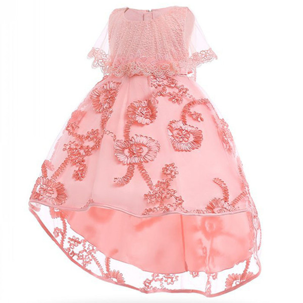 Children's clothing girl princess party dress kids first communion formal prom dress bead baby girl tutu clothes wedding costume