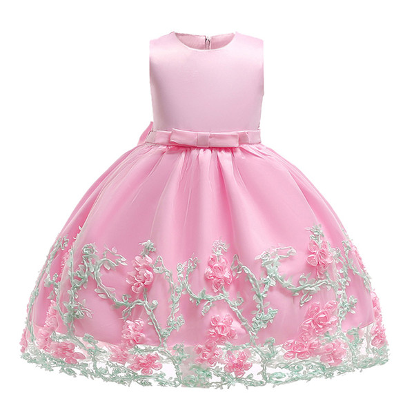 flower girl dress Baby Girls Party Dresses Kids Girl Dress 2018 Princess party christmas Gown Flower For Children Christmas Clothing