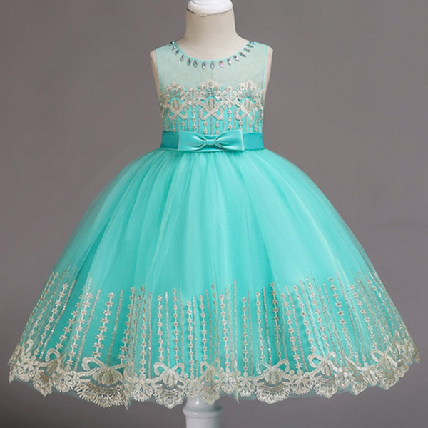 Flowers Girls Dress Wedding Princess Dresses For Girls Summer Children Clothes Girl Costume For Kids Vestidos 3 5 6 8 9 10 Years