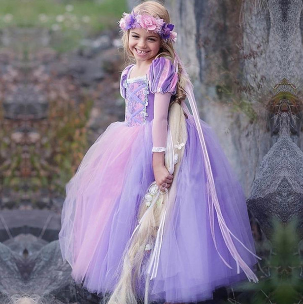 2015 Spring Flower Girl Dresses Vintage Jewel Sash Lace Net Baby Girl Birthday Party Christmas Communion Dresses Children Girl Party Dresses