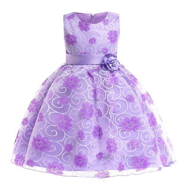 Girls floral Princess Party Dress Children Birthday Wedding clothes Summer Toddler baby Dresses 2 3 4 5 6 7 8 9 10 Kids Clothes