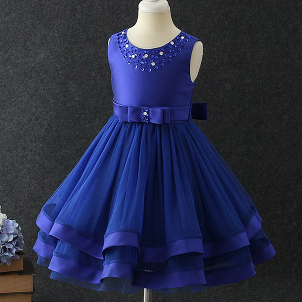 2018 Summer floral girls dresses Baby Kids Dress Princess Wedding Dress Elegant Party Dresses Children's Clothing 2 10 Years