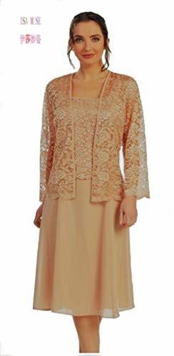 Womens Short Mother of The Bride Plus Size Formal Lace Dress with Jacket