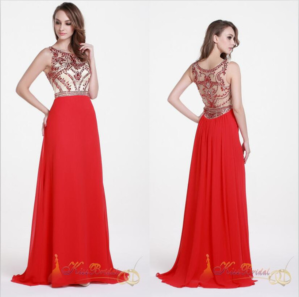 2017 Red Beading Prom Dresses Cap Sleeves Backless Mermaid Long Chiffon Formal Party Dress Floor Length Evening Gowns