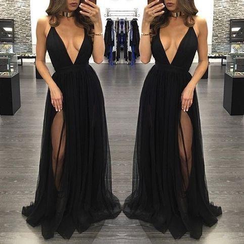 2017 High Fashion Prom Dresses Deep V-Neck Backless Criss-Cross Side Split Chiffon Celebrity Party Dresses Evening Wear Red Carpet Dresses