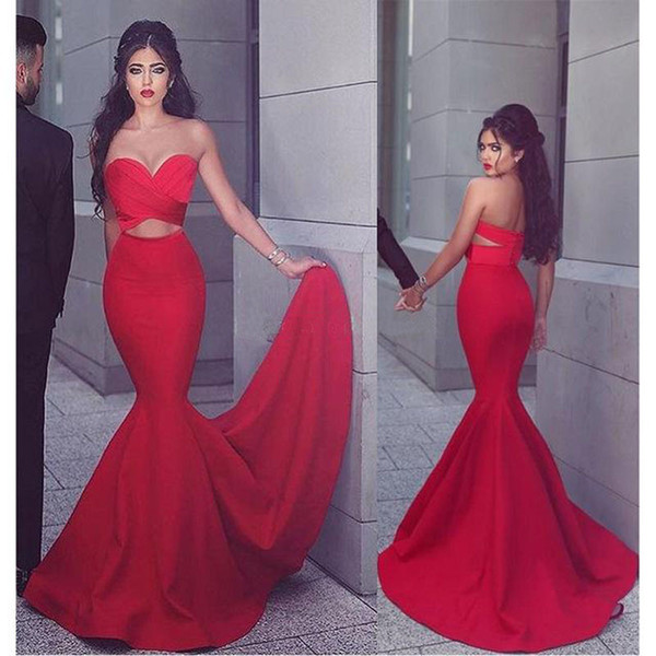 New Real Image Sexy Style Strapless Mermaid Criss Cross Straps Floor-Length Evening Long Dresses Prom Gowns