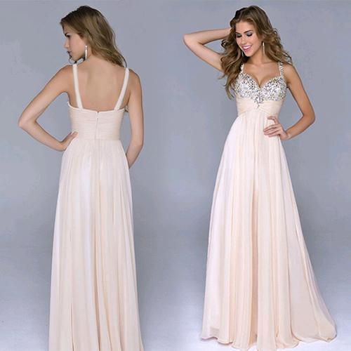 2018 new luxury Chiffon Spaghetti Evening Dresses Sexy Sequin Tee Dress Prom Gown backless Special Occasion Dresses Evening Wear long skirt