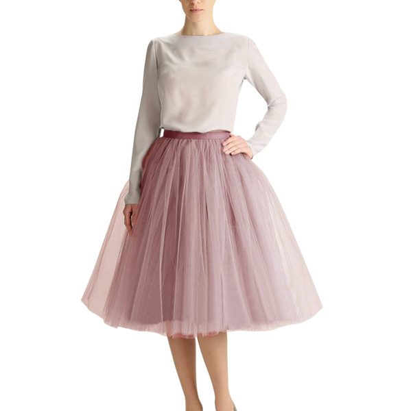 2018 New Wedding Skirts Tulle White ivory Fushica Light Blue Lace custom made the Skirt Free Shipping