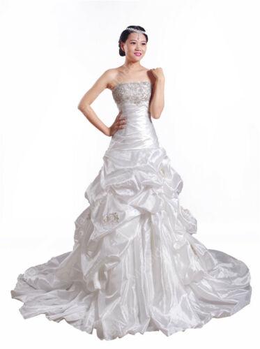 KC Tube Top Bridal Wedding dress Handmade Tutu Wedding Dress Sleeveless Pleated Beaded Mopping Skirt Novel