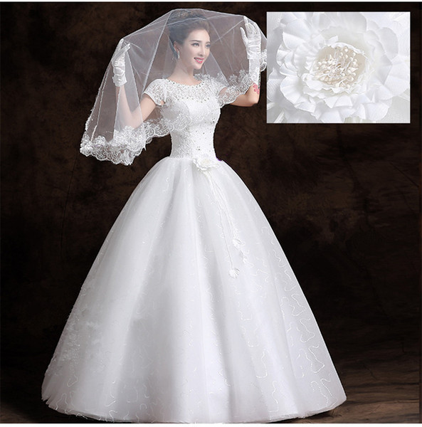 Han Edition Cultivate One's Morality Married Lace Strap For Wedding Dress Plus Size Wedding Dress Bridal Gown Custom Size Red Carpet Dresse
