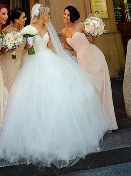 Vintage White Wedding Dresses Ball Gown Sweetheart Bridal Gowns for Bride Backless Robe De Mariage Plus Size Cheap