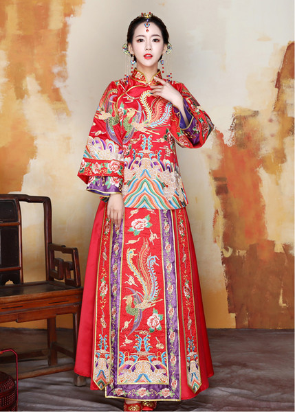 XiuHe take bridal gown wedding clothes in the summer of 2017 the new wedding toast longfeng existing Chinese style restoring ancient ways li