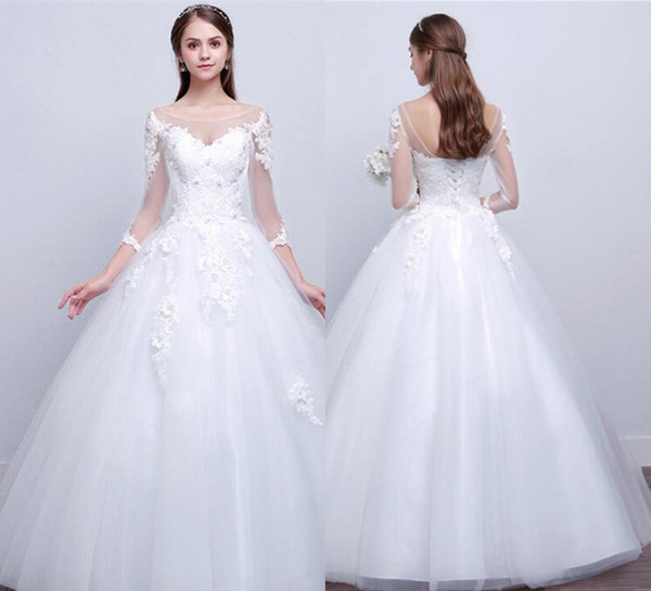 New Women Rice ball gown Wedding dress long Wedding Gowns Robe lady's evening