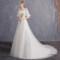 A simple wedding dress with one shoulder, highlighting the princess's temperament