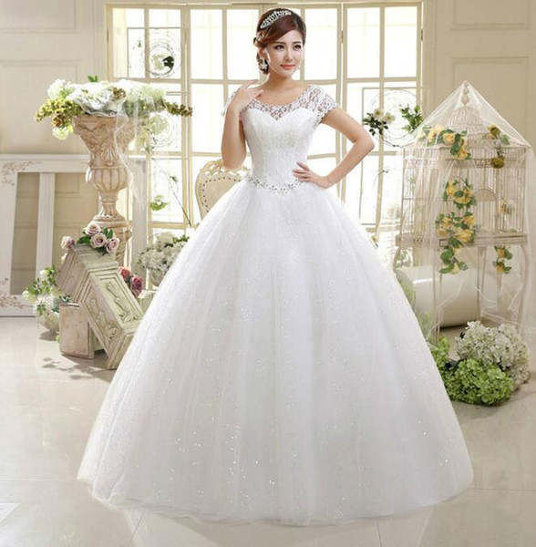 Wedding dress bodycon graceful bridal gowns lace short sleeves wedding robe events party cocktail solid color