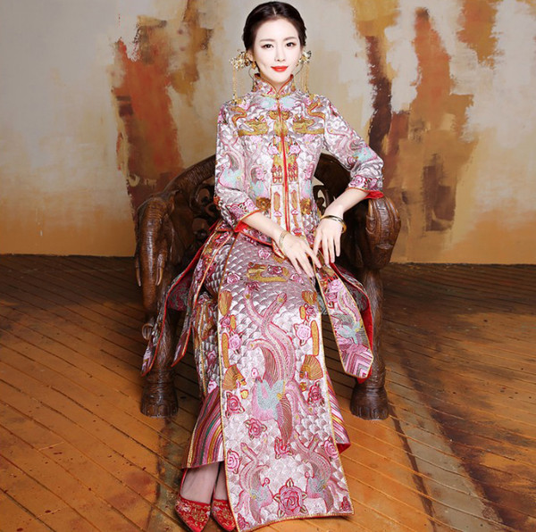 Xiu he served 2017 New Dragon gown bride wedding dress wedding dress wedding dress style toast