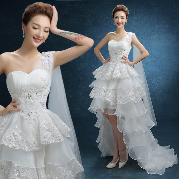 Beauty hi low wed dress ball gown sexy wedding dresses simple beach wedding dresses for woman