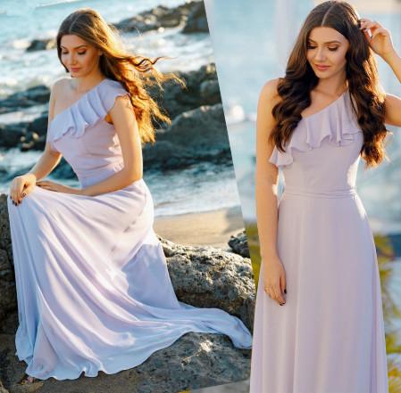 Chiffon country purple bridesmaid dresses Long One Shoulder beach Elegant Dress Women for Wedding Party vestido maid of honor dresses