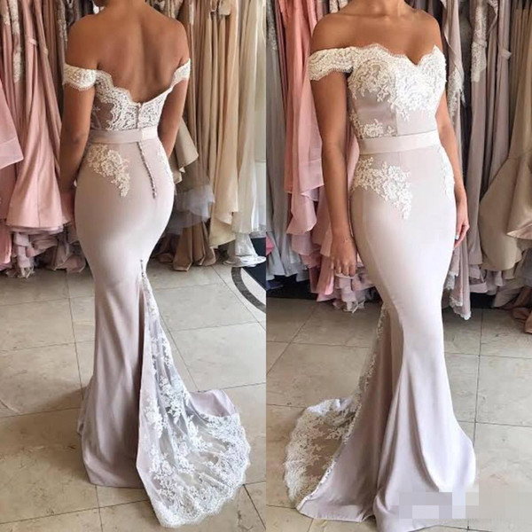 DMermaid Sweetheart Bridemaid Dresses Off Shoulder Floor length Wedding Bride Party Dresses Pluse Size Lace Bridesmaid Party Gown MM01