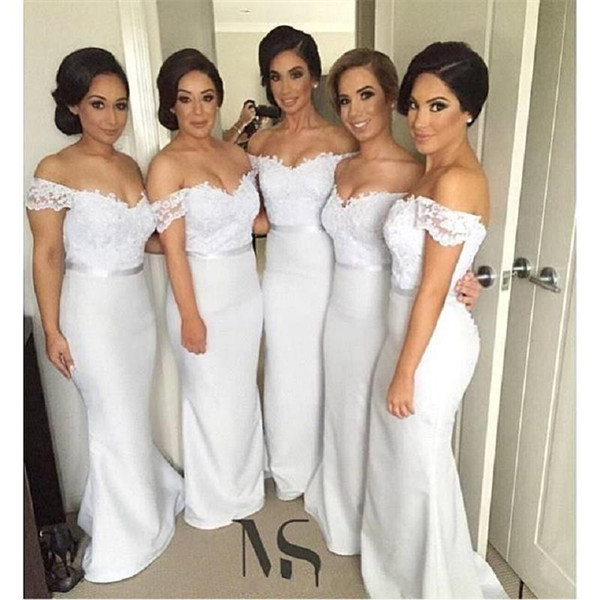 2017 Bridesmaid Dresses Off Shoulder Mermaid Long Maid Of Honor Gowns 2017 Vestido De Dama De Honra Adulto