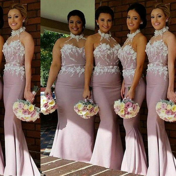 rose gold dress A-Line Long Bridesmaid Dresses country bridesmaid dresses plus size bridesmaid dresses mermaid prom CK072