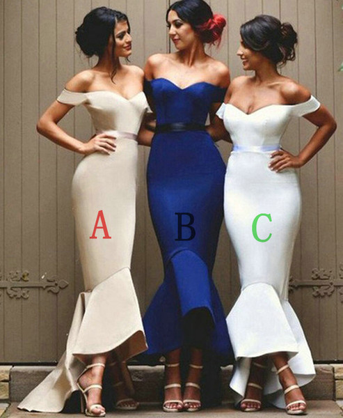 bridesmaid dresses country bridesmaid Sheath Column Bridesmaid Dresses Floor-Bength v-neck Backless Short Party Dresses Satin Princess CK067