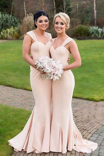 Modern Long Mermaid Bridesmaid Dresses New Sleeveless Floor Length Simple Wedding Guest Dress Party Gowns Custom Made