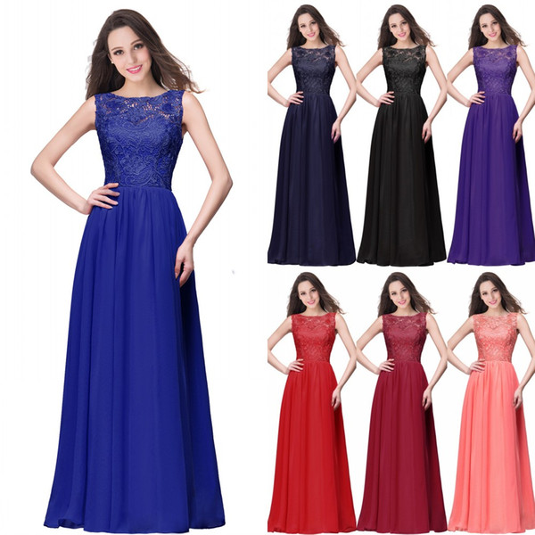 2022Spring Summer Lace Chiffon Bridesmaid Dresses Real Pictures A Line Jewel Neck Cheap Wedding Guest Dresses Prom Evening Gowns CPS463
