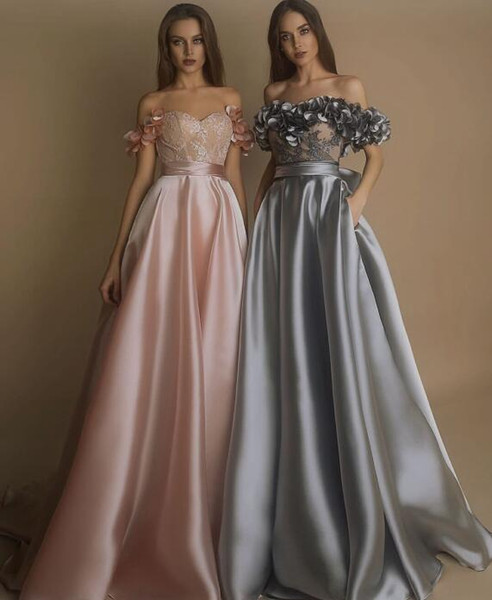 Draping Cutting Cheap Long Bridesmaid Dresses New Design 3D Hand Flowers Formal Evening Gowns for women