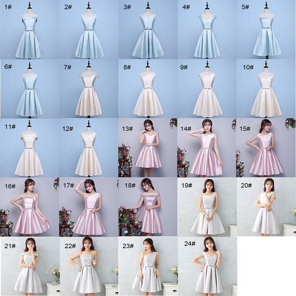 Short Bridesmaid Dress Champagne Cheap Off-Shoulder plus size Wedding guest Dress Prom Homecoming Dynamic Dress African Bridesmaid Gowns