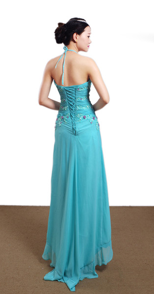 Stock Stock New style Splits Bridesmaid dress Chiffon knot Junior Two shoulder straps Evening Dresses formal dress bridal gown bridal dress
