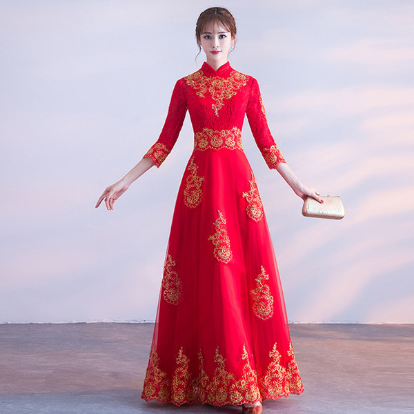 The beautiful girl Prom Dresses Graduation Dresses Toast suit Wedding clothes Chinese style dress Evening dress Favors Chinese style dress