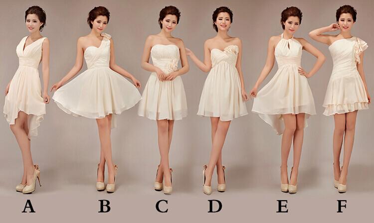 Short Junior Bridesmaid Dresses 2019 new design fashion chiffon ball gown strapless Bridesmaid Gown custom made