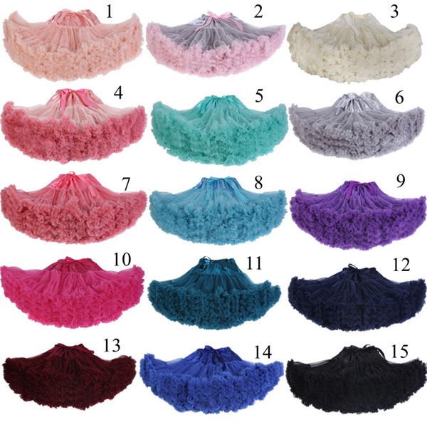 15 Colorful Bridesmaid Tutu Skirts For Junior Bridesmaid Dresses Luxury Tulle Puffy Skirt Formal Dresses Real Image Factory Sale XL Size