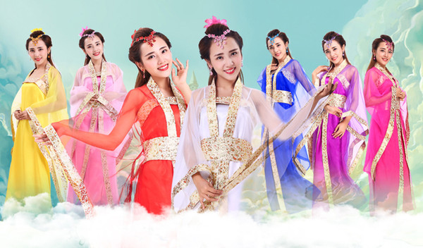 Chinese Fairy with wide sleeve Fairy skirt elegant fresh elegant palace students' daily antique clothes