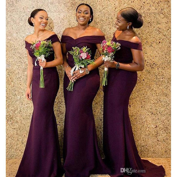 South African Off The Shoulder Bridesmaid Dress Summer Country Garden Church Formal Wedding Party Guest Maid of Honor Gown Custom Made