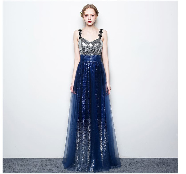 New Famous Festival Evening Dresses, Elegant Star Sky Dresses, Party Annual Conference Host Clothes. Factory Direct Sales