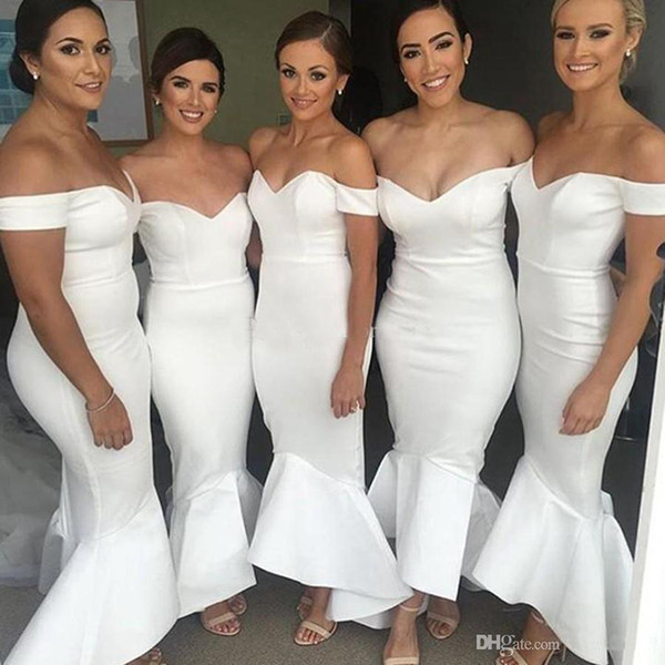 Elegant Off The Shoulder Mermaid Bridesmaid Dresses Sexy Sweetheart Formal Party Gowns Stain Wedding Guest Dress Custom Made Prom Dress