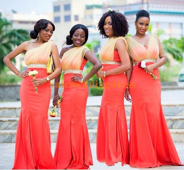 New Arrival 2015 Bridesmaid Dresses Mermaid Style Long Length Corset Taffeta See Through Sequin Sash Long Bridesmaid Gown Wedding Party