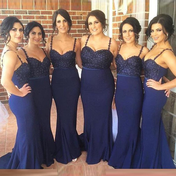 Cheap Long Mermaid Bridesmaid Dresses 2016 Plus Size Bride Maid Gowns Floor Length Formal Bridesmaid Wedding Party Dress